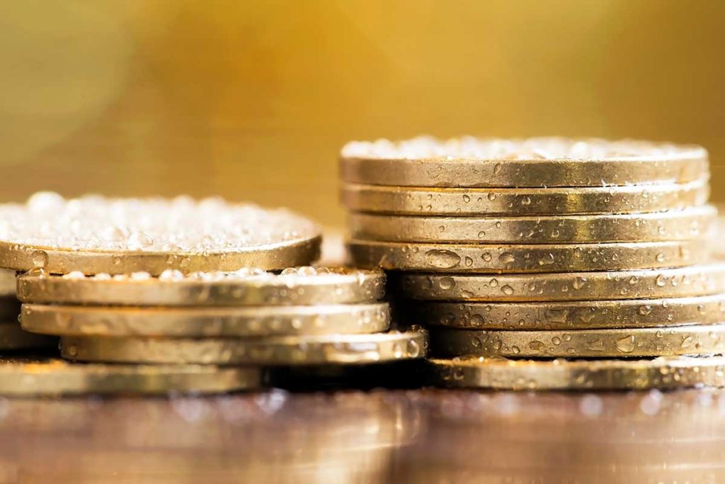 c'est une pile de pièces de 1euros